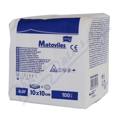 Matovlies kompresy netk.text.30g 10x10cm 100ks