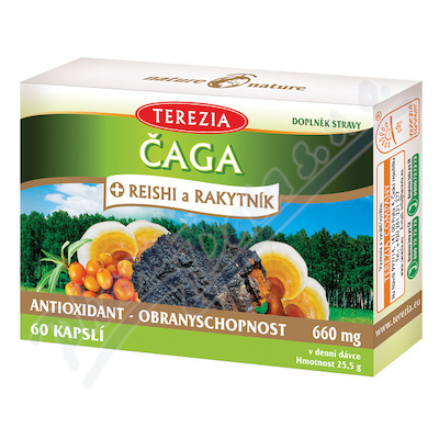 TEREZIA Čaga+Reishi a Rakytník cps.60