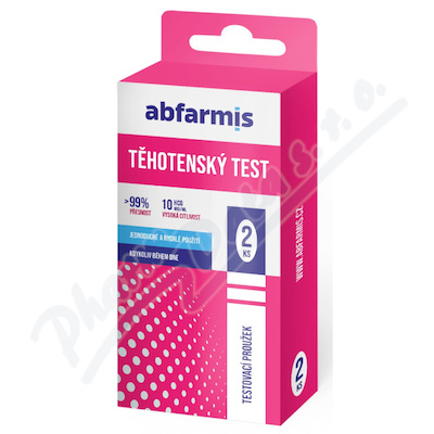 Abfarmis Těhotenský test 10mIU/ml proužek 2ks