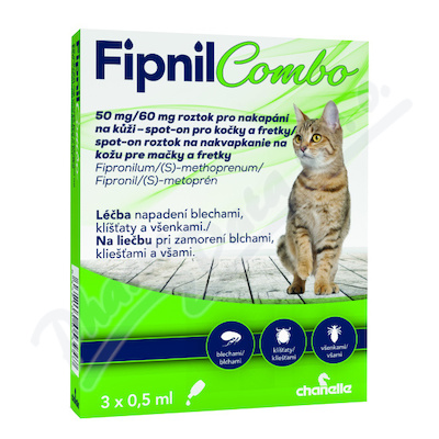 Fipnil Combo 50/60mg spot-on kočky+fretky 3x0.5ml