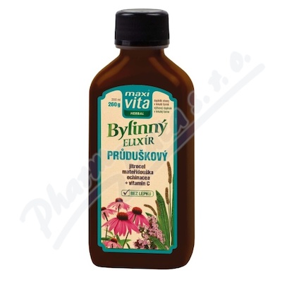 Maxi Vita Herbal bylinný elixír Průduškový 200ml