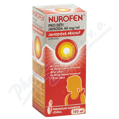 Nurofen pro děti jahoda 40mg/ml por.sus.1x100ml