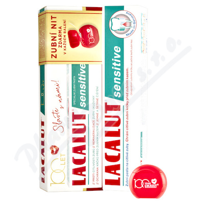 Lacalut Sensitive zubní pasta 75ml+dentální niť