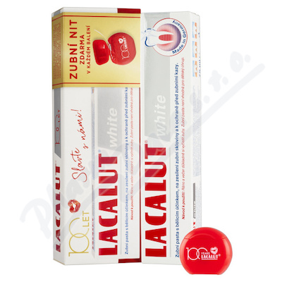 Lacalut White zubní pasta 75ml+dentální niť