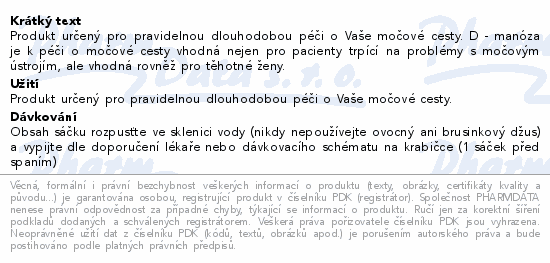 Blokurima URO+ 2g d-manózy 30 sáčků