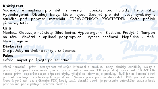 Medrull náplast dětská KIDS Hello Kitty 10ks