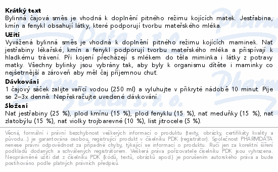 LEROS Čaj pro kojící 20x1.5g