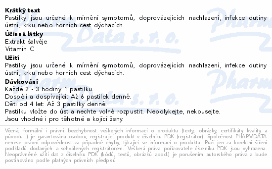 Müllerovy pastilky se šalvějí bez cukru 36ks ZP