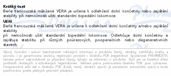 Berle francouzská měkčená VERA Handicap modrá