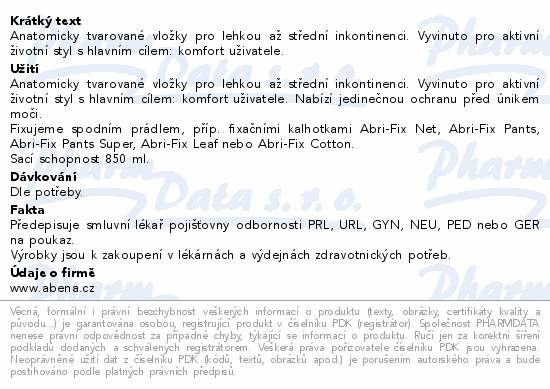 Inkont.vložky Abena Light Super 4 30ks
