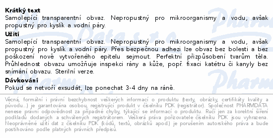 Náplast fixační HYDROFILM 6x7cm 10ks