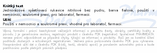 Rukavice vyš.Sempermed Velvet XP nepudr.M/200ks