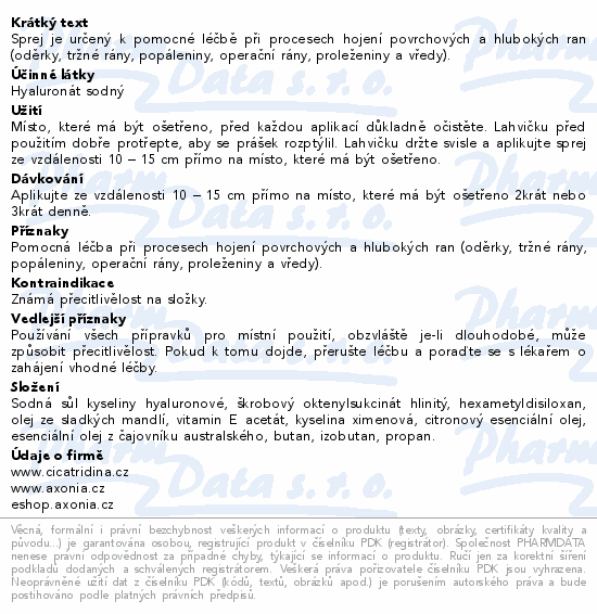 Cicatridina sprej 125ml