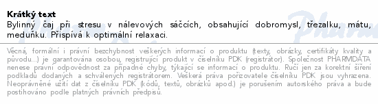 Čaj proti stresu 20x1g Fytopharma