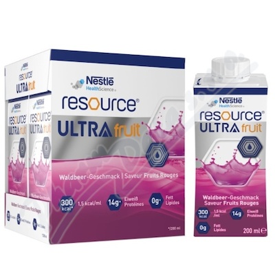 Resource Ultra Fruit Červené ovoce por.sol.4x200ml