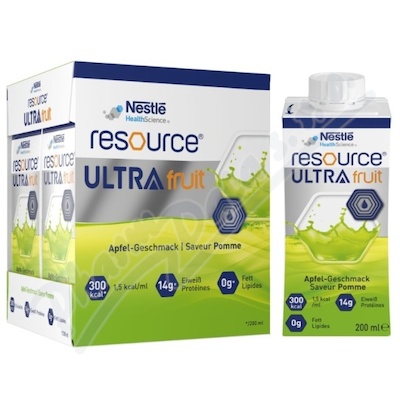 Resource Ultra Fruit Jablko por.sol.4x200ml