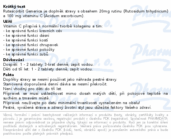 Rutascorbit tbl.60 Generica