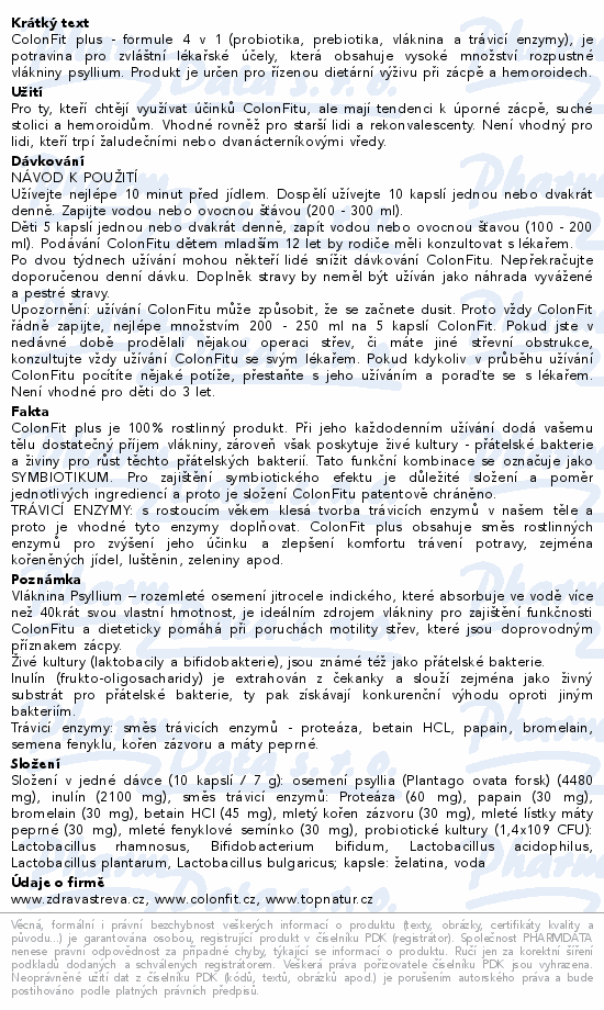 Topnatur ColonFit plus cps.180