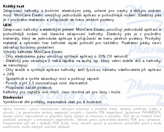 MoliCare Elastic Inkontinenční kalhot.9kap XL 14ks