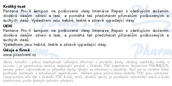 Pantene Pro-V Act.Nutri-Plex Int.Rep.šampon 400ml