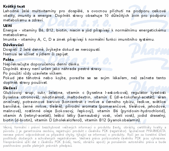 Centrum MultiGummies pro dospělé želé 60ks