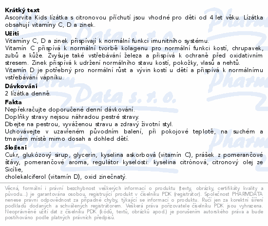 Ascorvita Kids lízátka pro děti 12ks