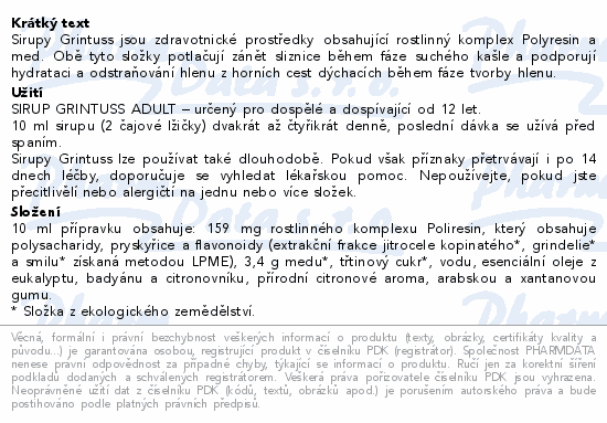 Aboca GrinTuss Adult kašel 132ml