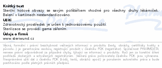 Obvaz hydrofilní sterilní hotový č.2 Steriwund