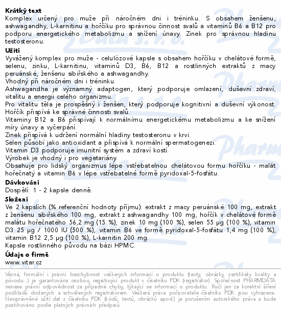 Maxi Vita ESSENTIALS AlphaMale cps.60