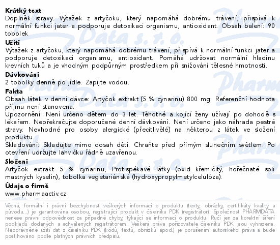 Artyčok 400mg tob.90