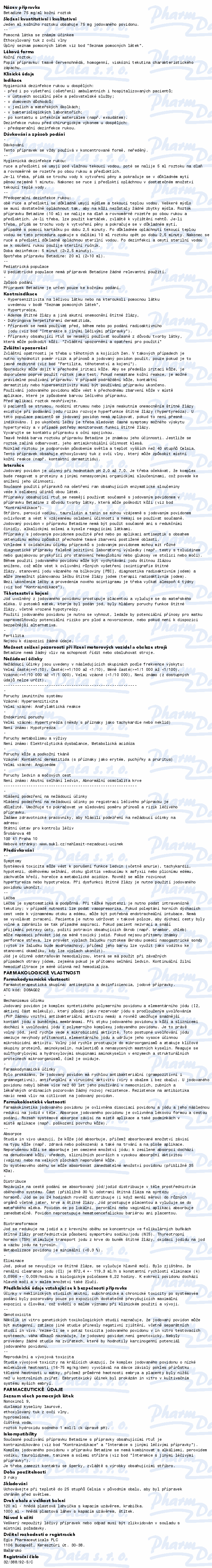 Betadine 75mg/ml drm.sol.1000ml